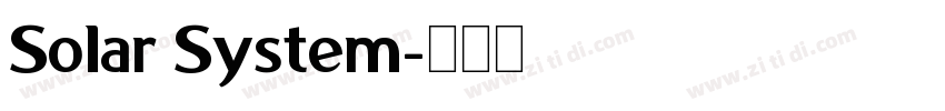 Solar System字体转换
